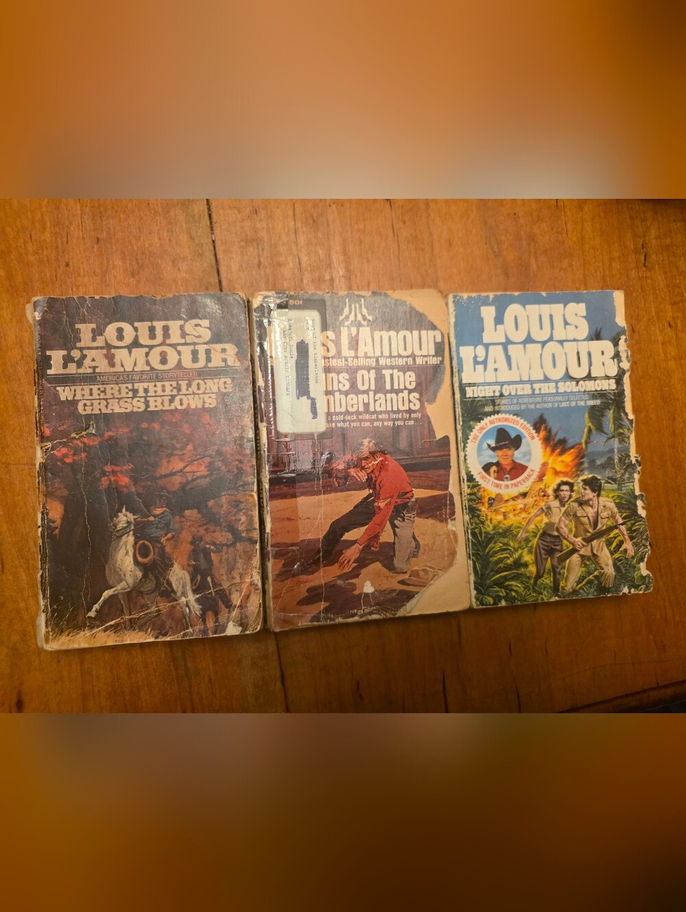 Louis L'Amour Vintage Paperback Lot - Brown/Blue/Beige Covers
